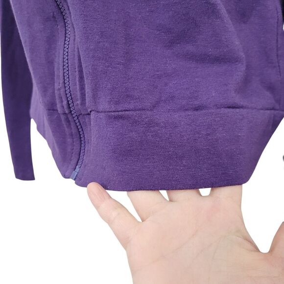 2/$20 Urban Behavior Shinny Purple Zipper Up Hoodie Jacket Size: Large - Picture 10 of 12